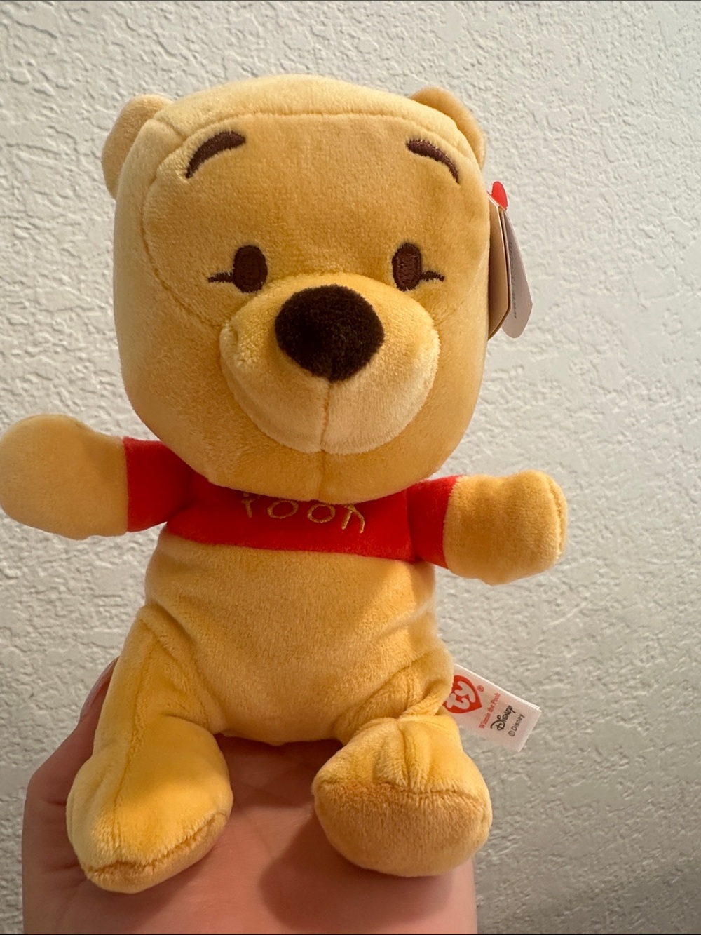 Ty Plush Winnie the Pooh - Yellow with Red Shirt